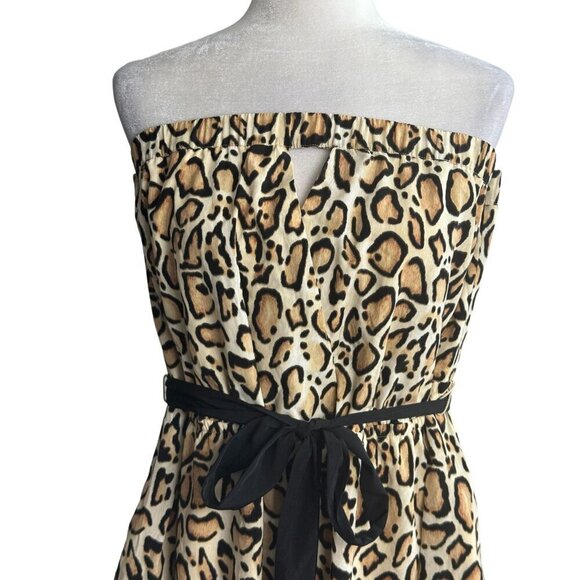 Lane Bryant Leopard Print Tube Tie Dress Strapless Women's PLUS Size 18/20 - Picture 3 of 10